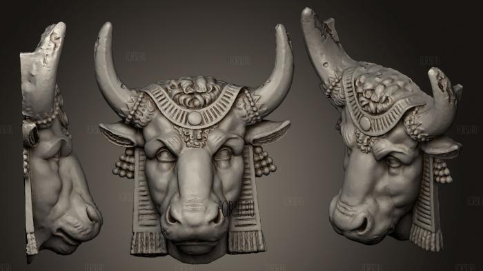 Скульптура головы быка Париж 3d stl модель для ЧПУ